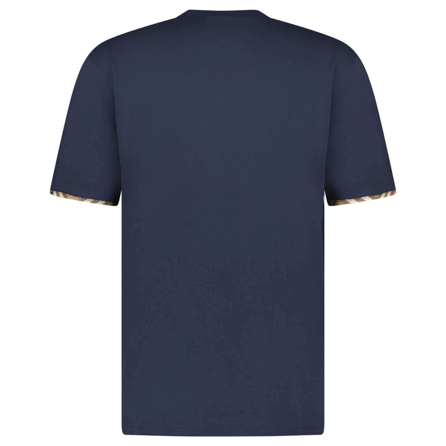 Burberry 'Ellison' Organic Cotton Check Sleeve Navy