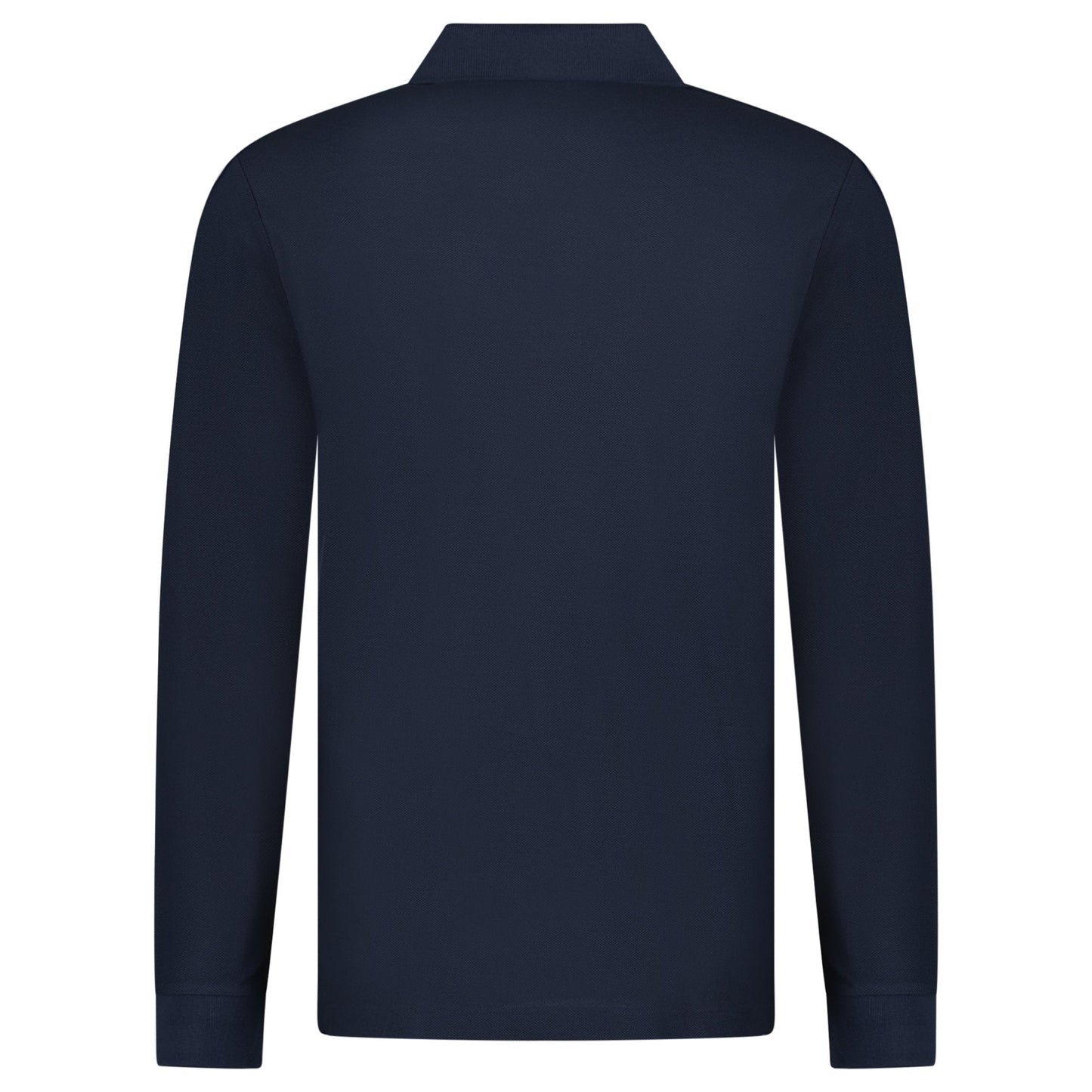 Burberry 'Hartford' Long Sleeved Check Placket Polo-Shirt Navy