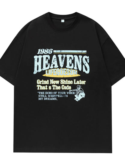 Men's Plus Size Graphic Round Neck Half Sleeve T-Shirt