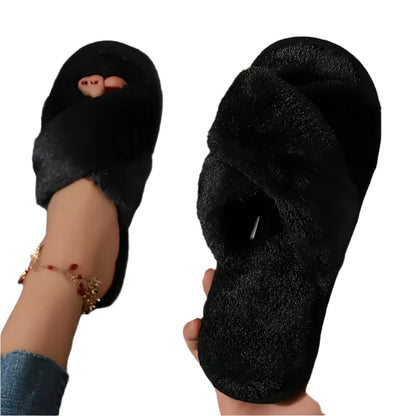 2025 New Fuzzy Cross Lightweight and Warm Slipper