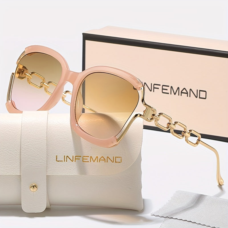 Classic Half Frame Metal Chain Design Fashion Fashion Glasses for Women
