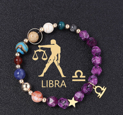 Natural Stone Hemp Stone Cut Surface Eight Planets Personalized Fashionable All-match