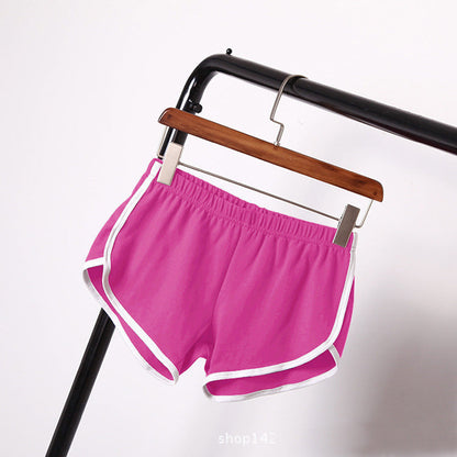 Women's Solid Color Breathable Workout Shorts