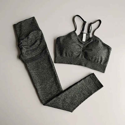 2 Piece gym Workout Clothes For Women Seamless Leggings Sports Bra Woman Running Sports Wear Gym Clothing Athletic Yoga Set