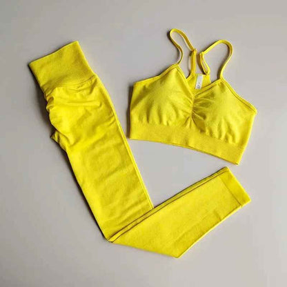 2 Piece gym Workout Clothes For Women Seamless Leggings Sports Bra Woman Running Sports Wear Gym Clothing Athletic Yoga Set