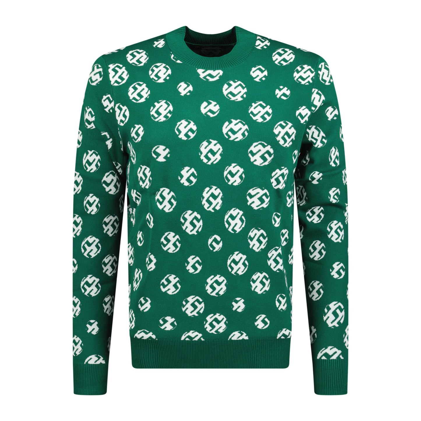 J.Lindeberg Gus Jacquard Golf Sweater  Rain Forest Sphere