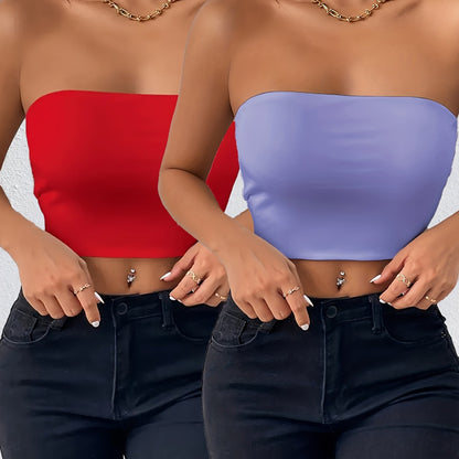 A Two-Piece Set Featuring a Trendy Urban Style with a Sexy Design Women's Top