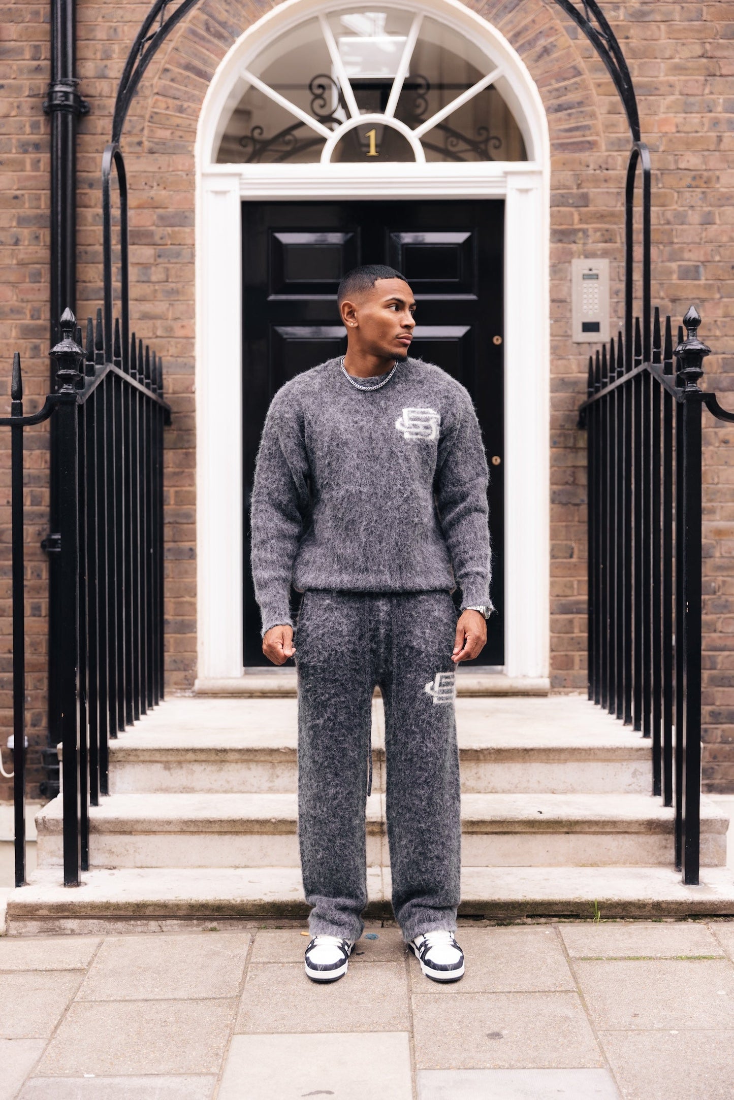 Mohair Knit BC Jumper - Charcoal