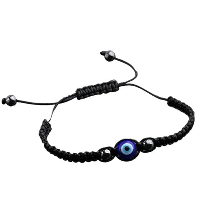 1pc Evil Eye Beaded Hand Woven Black Cord Bracelets