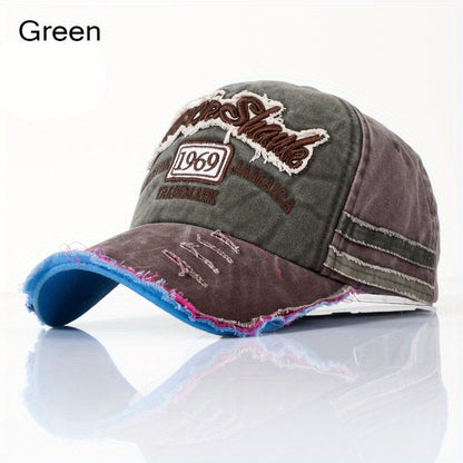 Retro Biker Baseball Cap Distressed Vintage Look Adult Unisex Cool