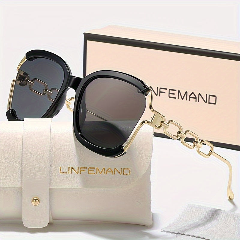 Classic Half Frame Metal Chain Design Fashion Fashion Glasses for Women