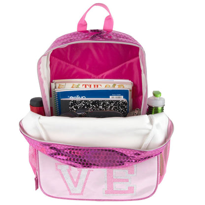 Metallic LOVE Backpack