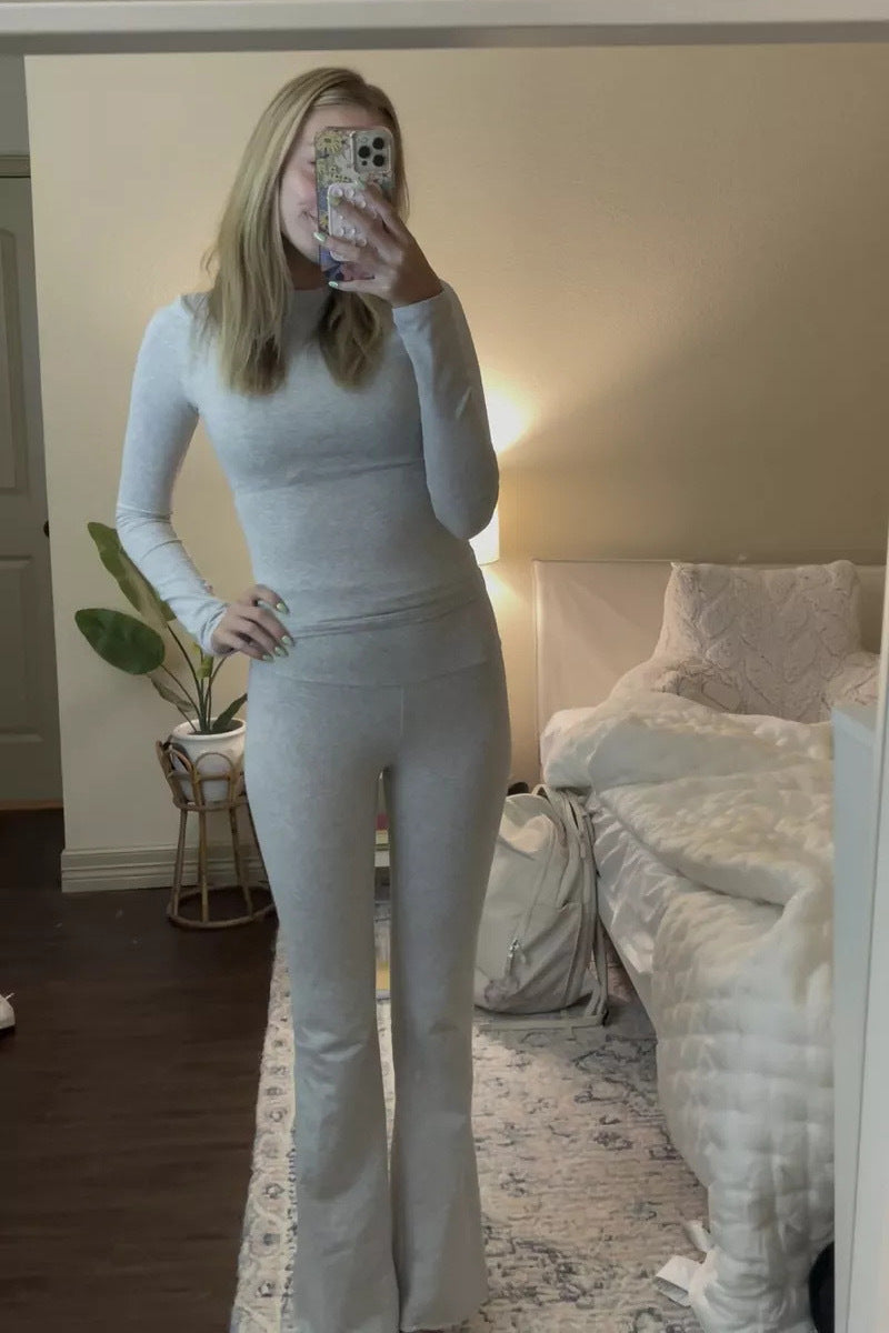 Early Autumn Retro-Inspired Women's Two-Piece Set – Chic and Elegant Style