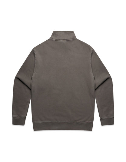 Script Faded Relax Half Zip Sweater