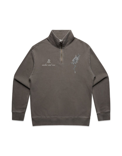 Fallen Angel Faded Relax Half Zip Sweater