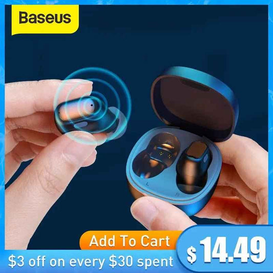 TWS Bluetooth Earphones Stereo Wireless 5.0 Bluetooth Headphones Touch Control Noise Cancelling