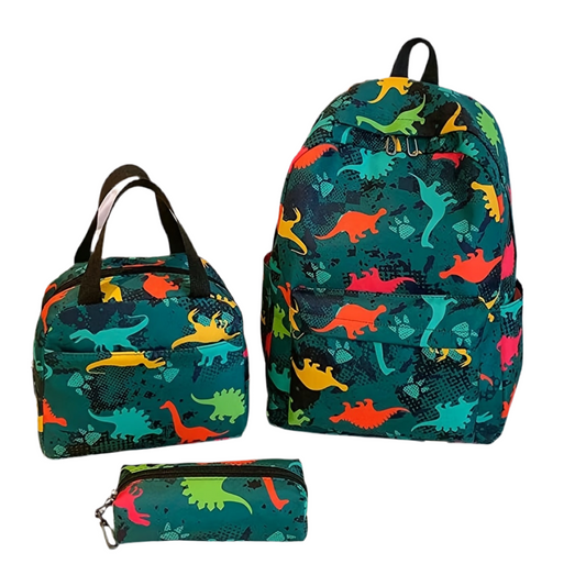 3pcs Casual Shoulder Backpack Set, New Fashionable Simple Large Capacity Lightweight Casual Backpack