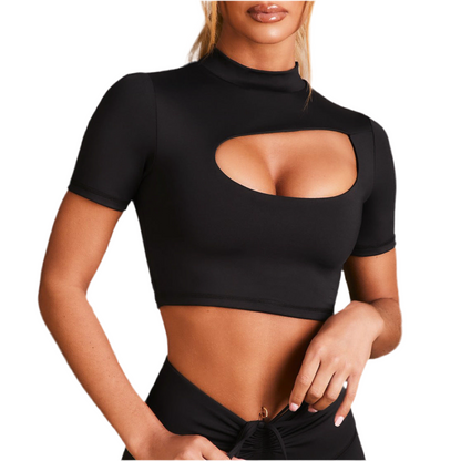 2-Piece Fitness Set – Sling Sports Bra Top & Drawstring Jogger Pants