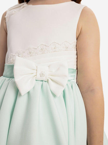 DRESS & Fleur Baby Girls Dress with Headband in Green