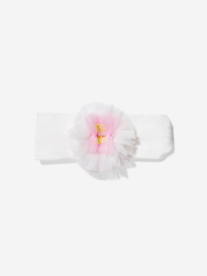 DRESS & Fleur Baby Girls Occasion Dress with Headband in Ivory