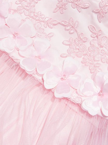 DRESS & Fleur Girls Occasion and Cape Set in Pink
