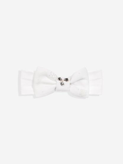DRESS & Fleur Baby Girls Occasion Dress with Headband in Ivory