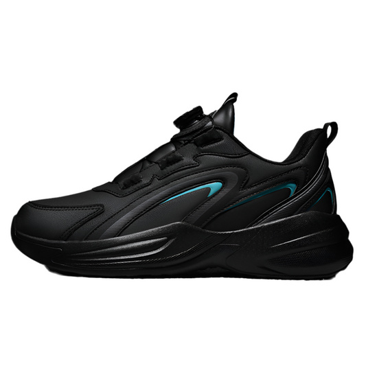 Waterproof Leather Sneaker Men's Rotating Button