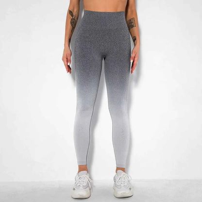 Gradient Yoga Butt Lift Tight Workout Seamless Fitness Gym Leggings For Women