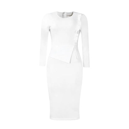 Spring Dresses Women Elegant Slim Long Sleeve Dresses For Women Clothing Office Dress For Women