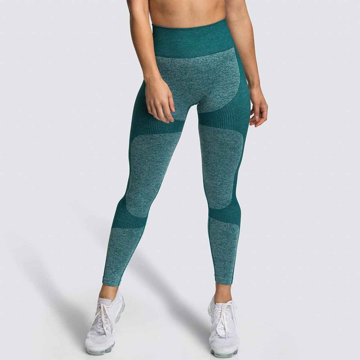 2 Piece Set Seamless Gym Wear Leggings for Women with Breathable Yoga Bra - High Quality Activewear