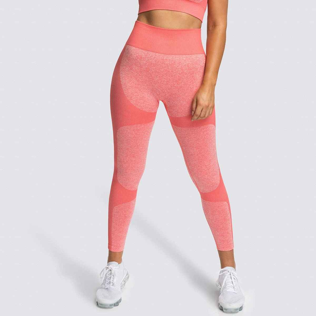 2 Piece Set Seamless Gym Wear Leggings for Women with Breathable Yoga Bra - High Quality Activewear