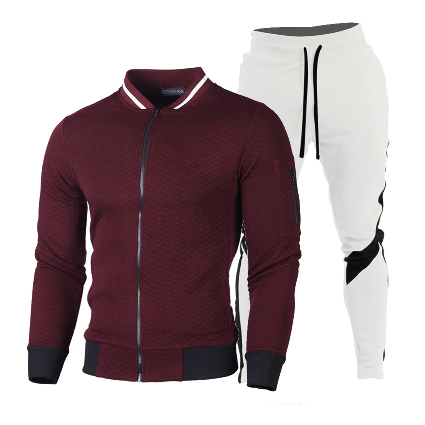 Oem Sports Wear Slim Fit Windbreaker Tracksuits For Men Stand Collar Streetwear Tracksuit