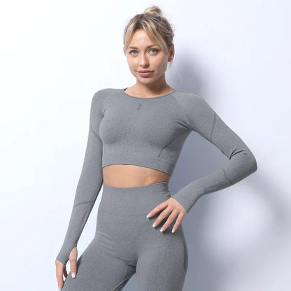 Workout 2 Piece Workout Crop Top Set Clothing Womens Fitness Apparel Sports Set Women Yoga Set Gym Wear