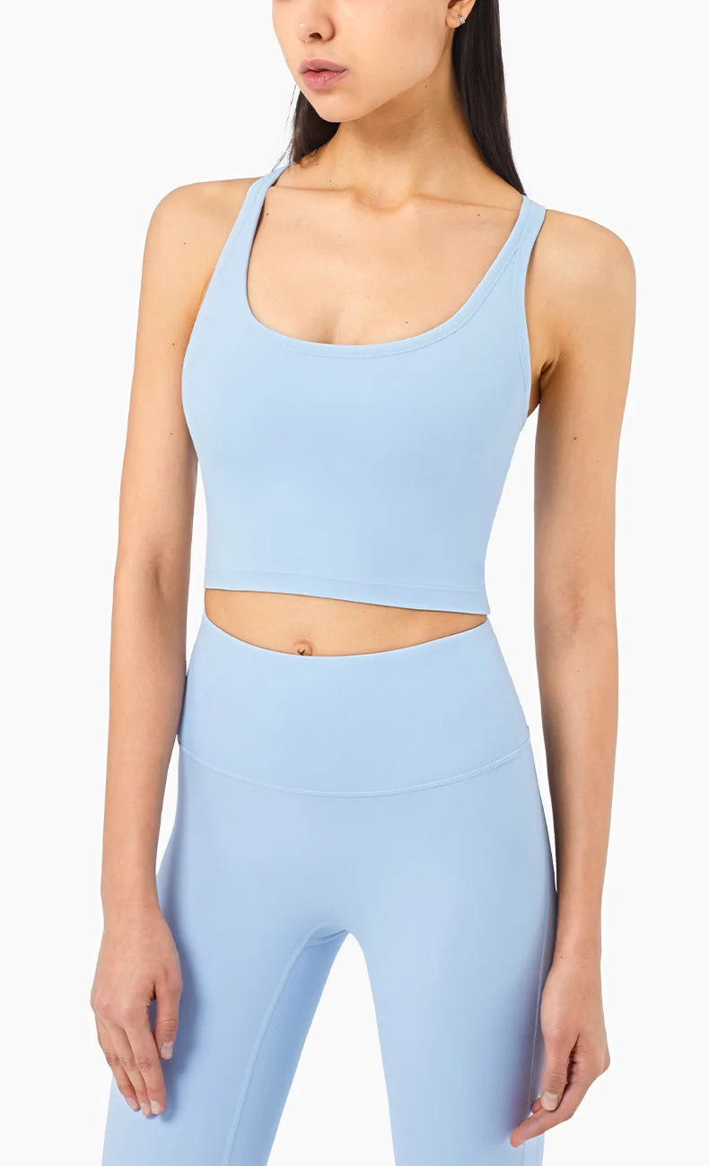 Women's Tummy Control Flexible Exercise Bodybuilding Tights and Bra Set