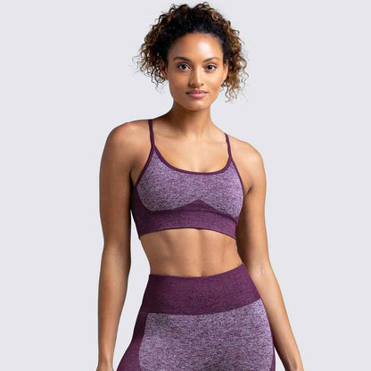 2 Piece Set Seamless Gym Wear Leggings for Women with Breathable Yoga Bra - High Quality Activewear
