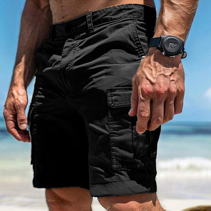 European And American Men's Overalls Multi-pocket Slacks
