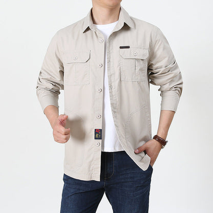 Men’s Lightweight Long Sleeve Shirt – Casual, Breathable, Plus Size (All Seasons)