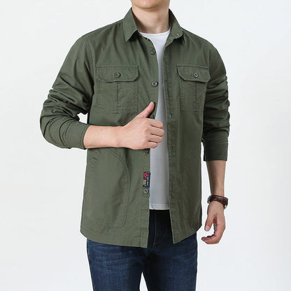 Men’s Lightweight Long Sleeve Shirt – Casual, Breathable, Plus Size (All Seasons)