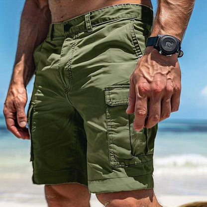 European And American Men's Overalls Multi-pocket Slacks