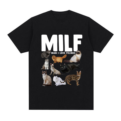 Pawsitively Hilarious – Funny Cat Lover Graphic T-Shirt for Meowgical Humans