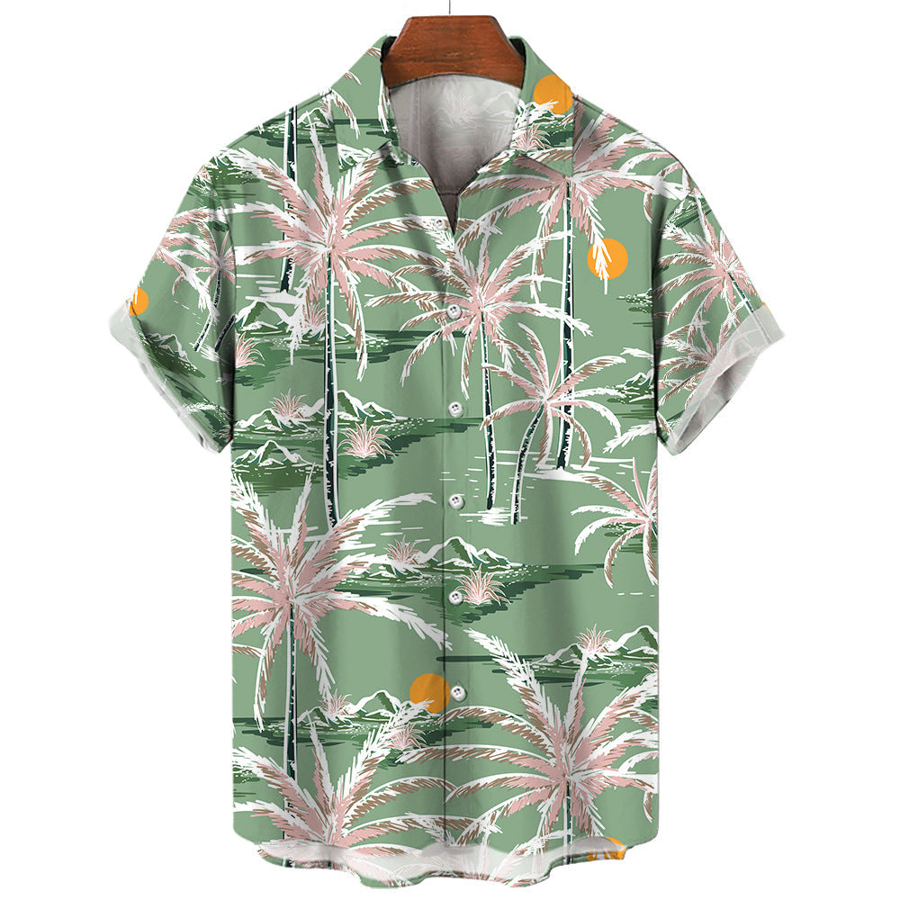 Men’s Summer Vintage V-Neck Shirt – Lightweight Casual Tee