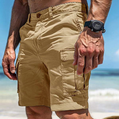European And American Men's Overalls Multi-pocket Slacks