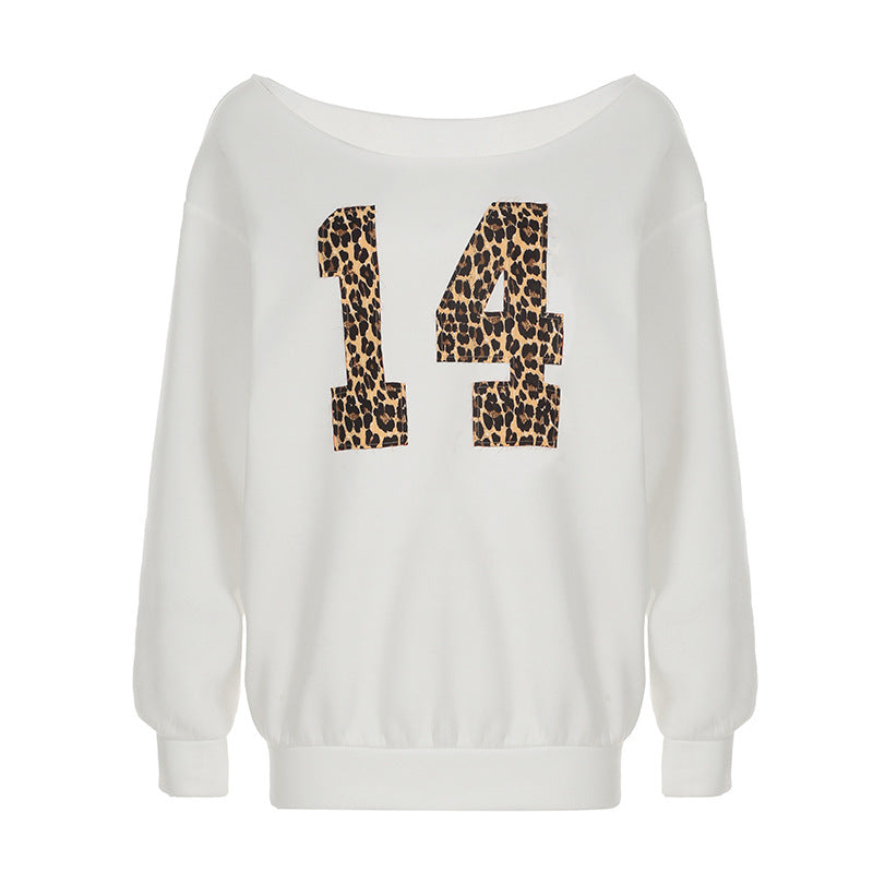 Trendy printed digital patch hoodie for autumn fashion, loose and casual edition, fringed round neck top