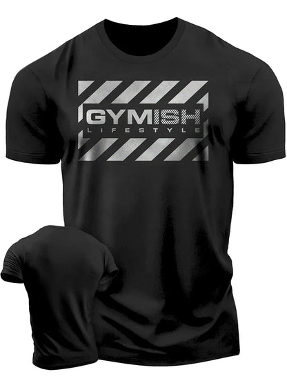 3D printed men's short sleeved T-shirt for comprehensive exercise, fun and fitness Hardcore new handsome and trendy short sleeve