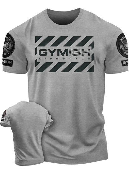 3D printed men's short sleeved T-shirt for comprehensive exercise, fun and fitness Hardcore new handsome and trendy short sleeve