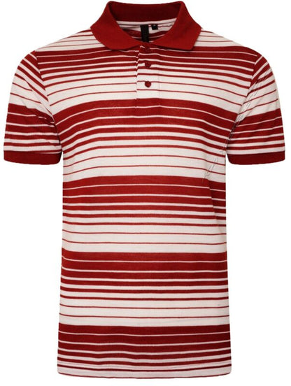 Mens Striped Polo Shirts Pique Short Sleeve Yarn Dyed T-Shirt Casual Top M - 6XL