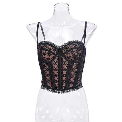 Sexy Sheer Tube Top Camisole – Hollow Out, Backless, See-Through Clubwear
