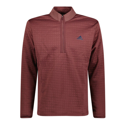 Adidas Dwr Block Golf Quarter Zip Burgundy