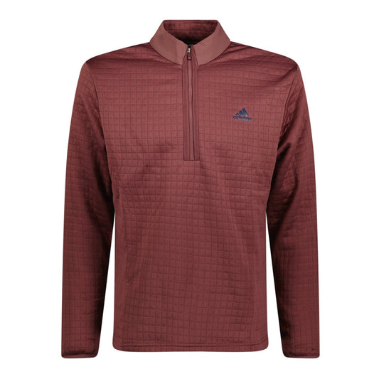 Adidas Dwr Block Golf Quarter Zip Burgundy