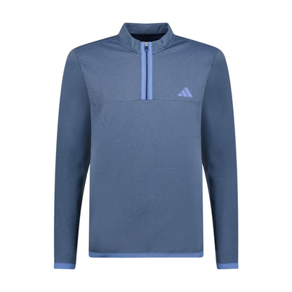 Adidas Micro Dot Quarter Zip Sweatshirt Blue